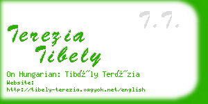 terezia tibely business card